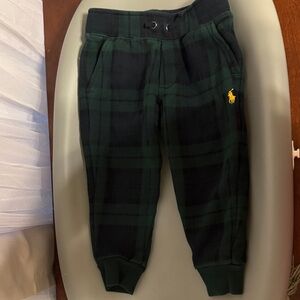 2T Polo by Ralph Lauren Green Plaid Kids Joggers